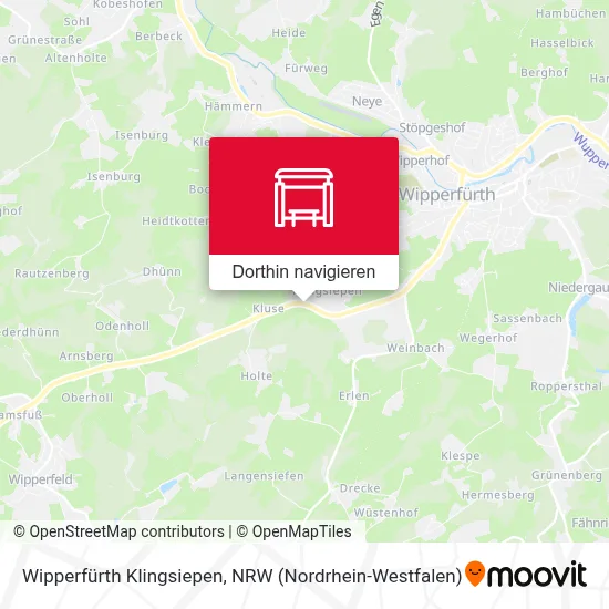 Wipperfürth Klingsiepen Karte