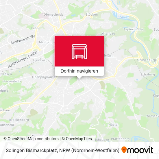 Solingen Bismarckplatz Karte