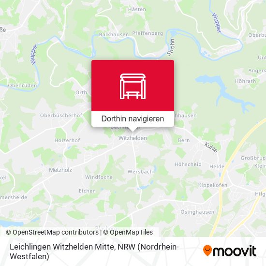 Leichlingen Witzhelden Mitte Karte