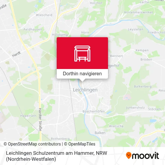 Leichlingen Schulzentrum am Hammer Karte