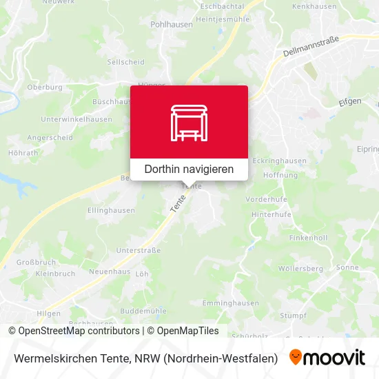 Wermelskirchen Tente Karte