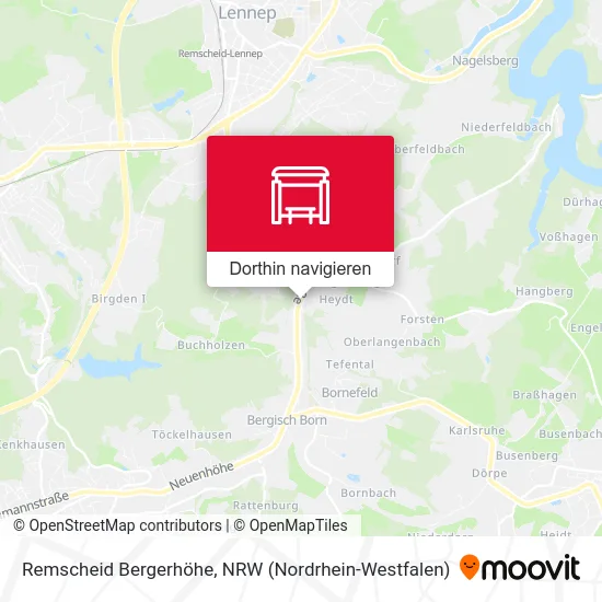 Remscheid Bergerhöhe Karte
