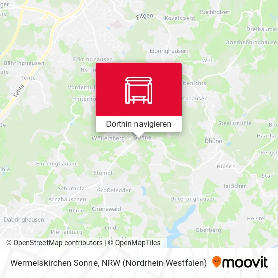 Wermelskirchen Sonne Karte