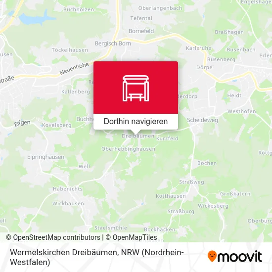 Wermelskirchen Dreibäumen Karte