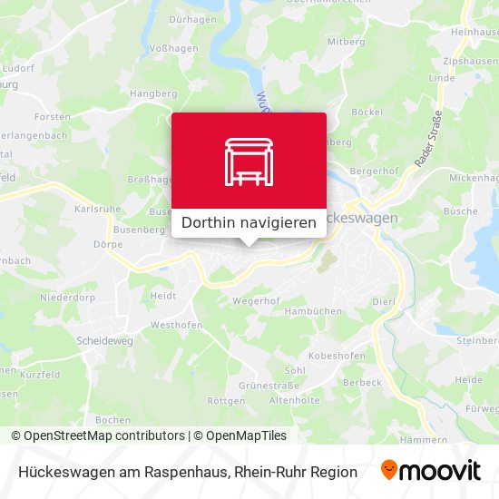 Hückeswagen am Raspenhaus Karte