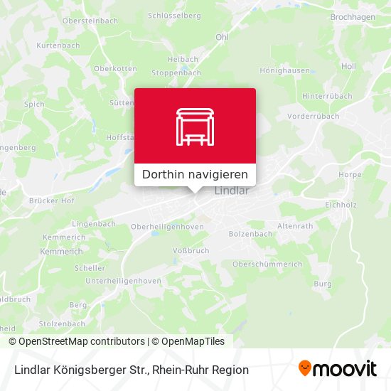 Lindlar Königsberger Str. Karte