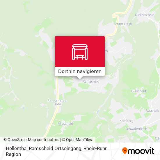 Hellenthal Ramscheid Ortseingang Karte