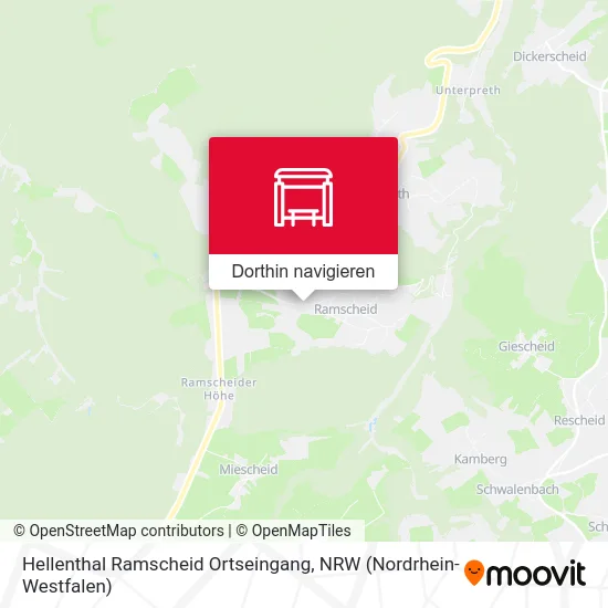 Hellenthal Ramscheid Ortseingang Karte