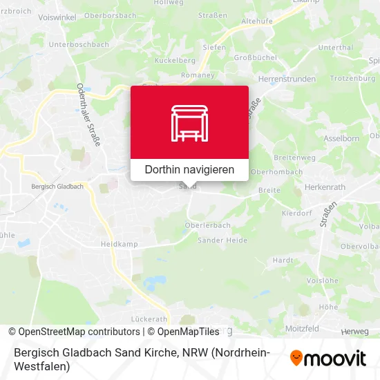 Bergisch Gladbach Sand Kirche Karte