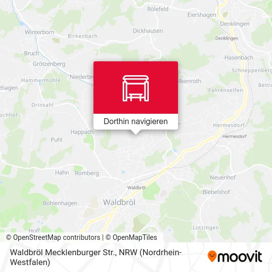 Waldbröl Mecklenburger Str. Karte