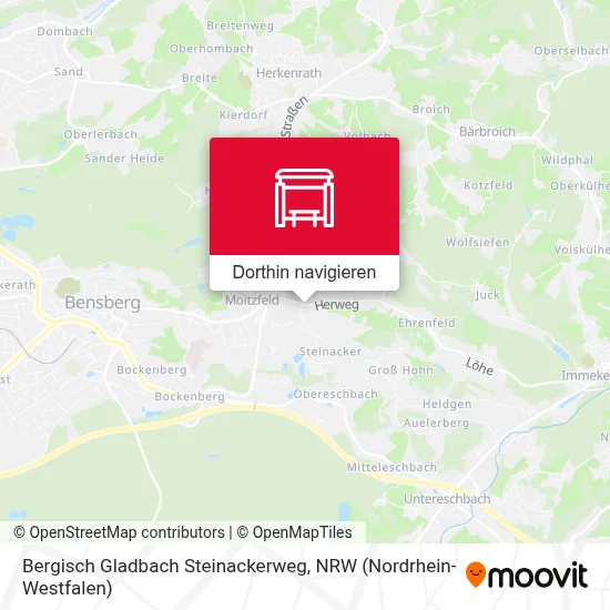 Bergisch Gladbach Steinackerweg Karte