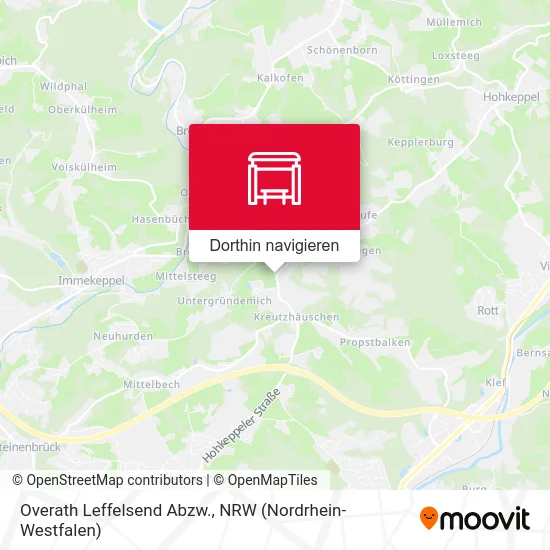 Overath Leffelsend Abzw. Karte