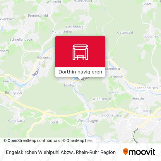 Engelskirchen Wiehlpuhl Abzw. Karte