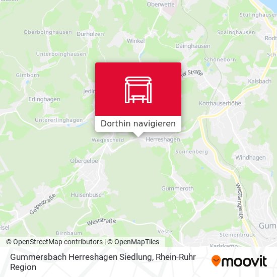 Gummersbach Herreshagen Siedlung Karte