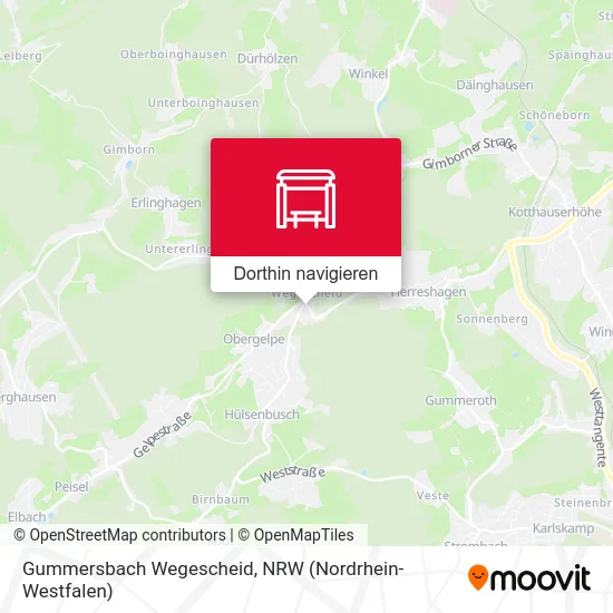 Gummersbach Wegescheid Karte