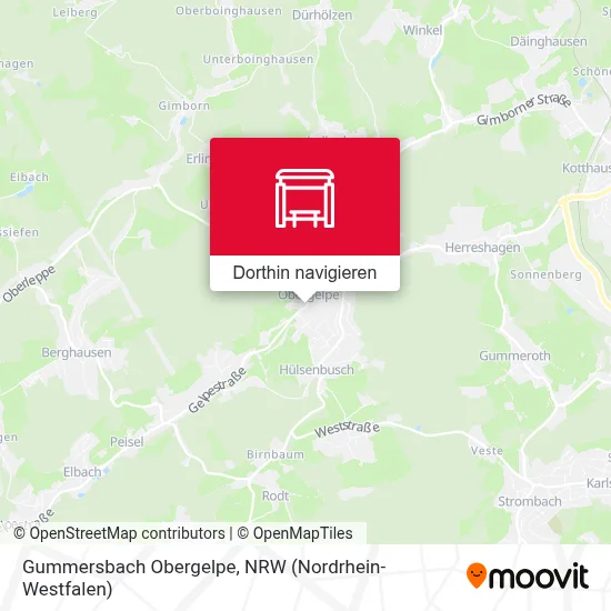 Gummersbach Obergelpe Karte