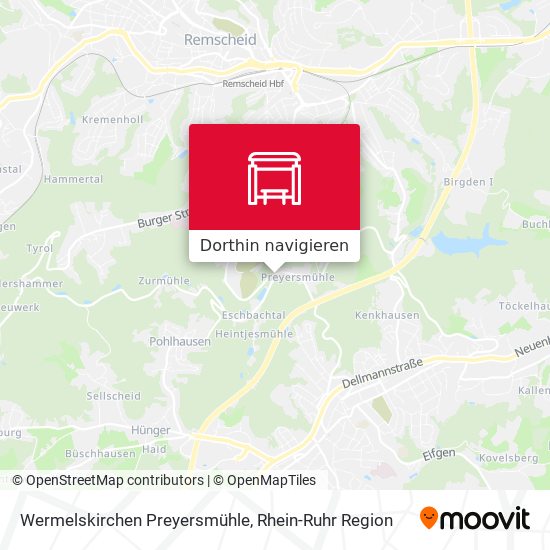 Wermelskirchen Preyersmühle Karte