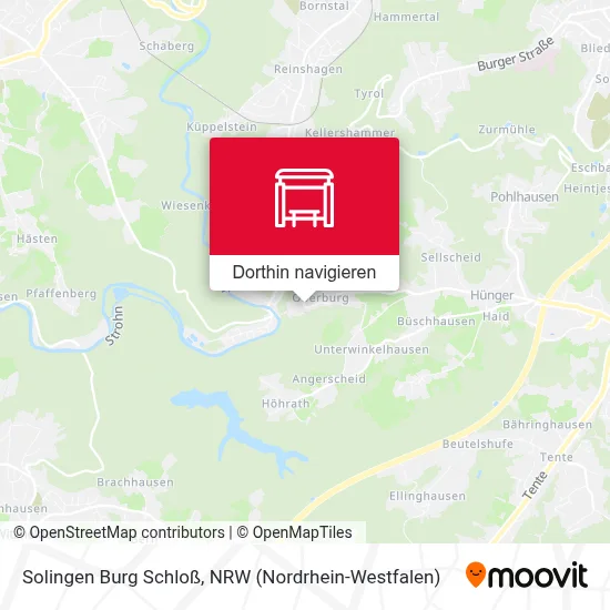 Solingen Burg Schloß Karte