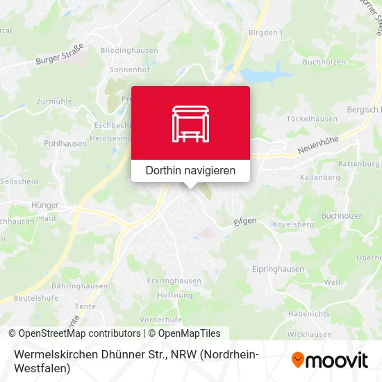Wermelskirchen Dhünner Str. Karte