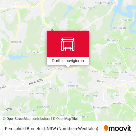 Remscheid Bornefeld Karte