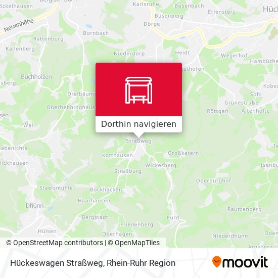 Hückeswagen Straßweg Karte