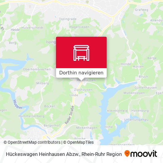 Hückeswagen Heinhausen Abzw. Karte