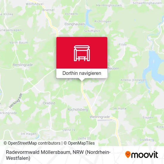 Radevormwald Möllersbaum Karte