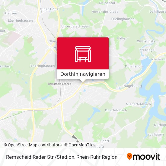 Remscheid Rader Str./Stadion Karte