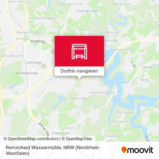 Remscheid Wassermühle Karte