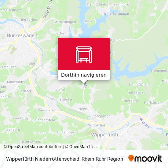 Wipperfürth Niederröttenscheid Karte