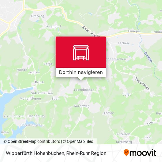 Wipperfürth Hohenbüchen Karte
