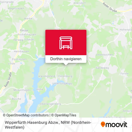 Wipperfürth Hasenburg Abzw. Karte