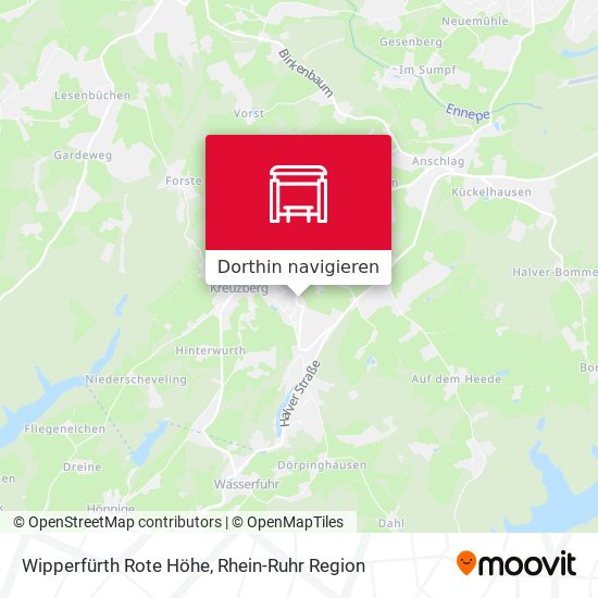Wipperfürth Rote Höhe Karte