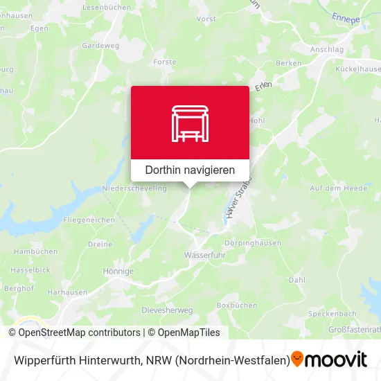 Wipperfürth Hinterwurth Karte