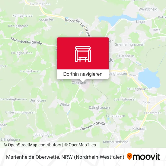 Marienheide Oberwette Karte