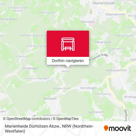 Marienheide Dürhölzen Abzw. Karte