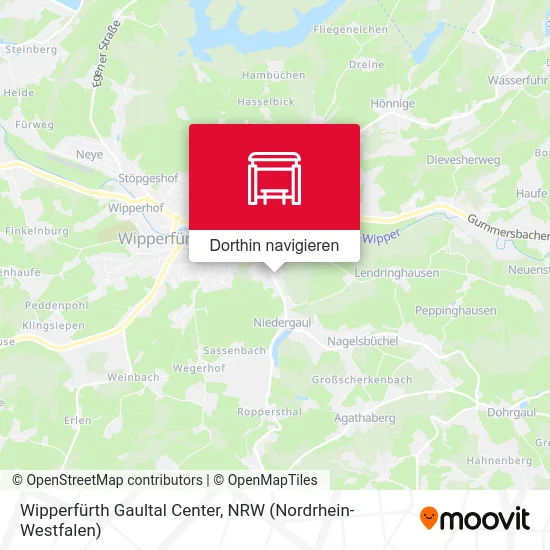 Wipperfürth Gaultal Center Karte