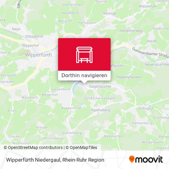 Wipperfürth Niedergaul Karte