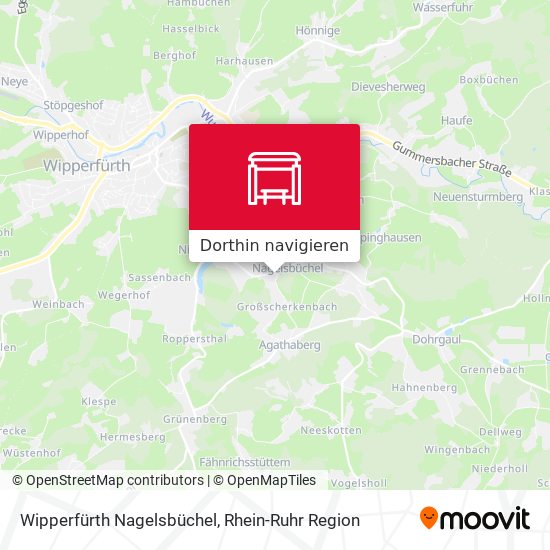 Wipperfürth Nagelsbüchel Karte