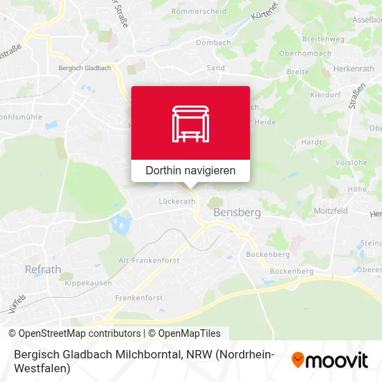 Bergisch Gladbach Milchborntal Karte