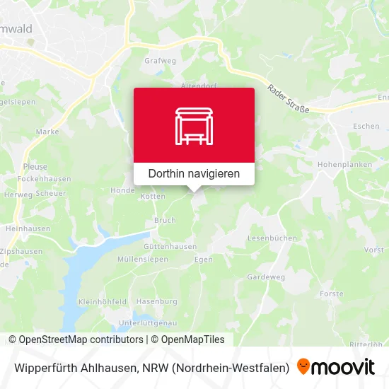 Wipperfürth Ahlhausen Karte