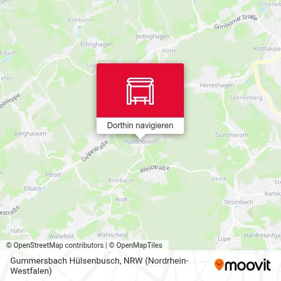 Gummersbach Hülsenbusch Karte