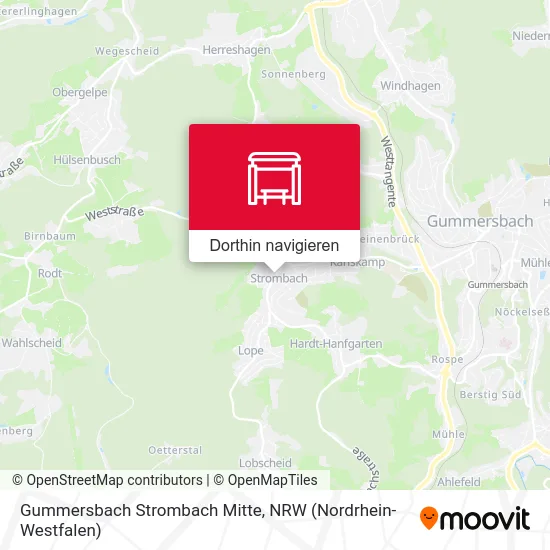 Gummersbach Strombach Mitte Karte