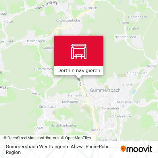 Gummersbach Westtangente Abzw. Karte