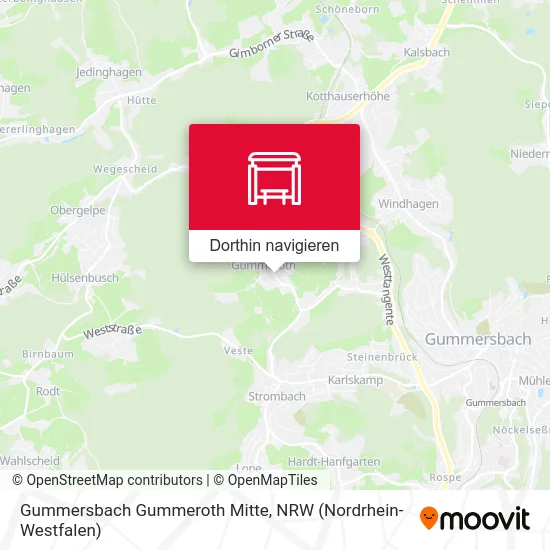 Gummersbach Gummeroth Mitte Karte