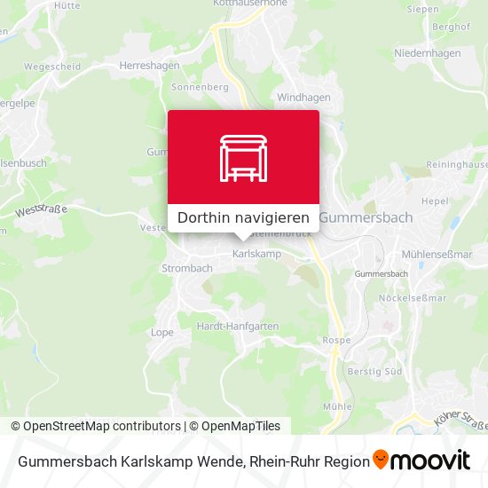 Gummersbach Karlskamp Wende Karte