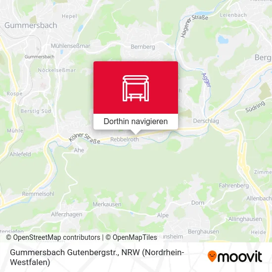 Gummersbach Gutenbergstr. Karte