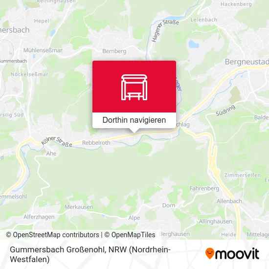 Gummersbach Großenohl Karte