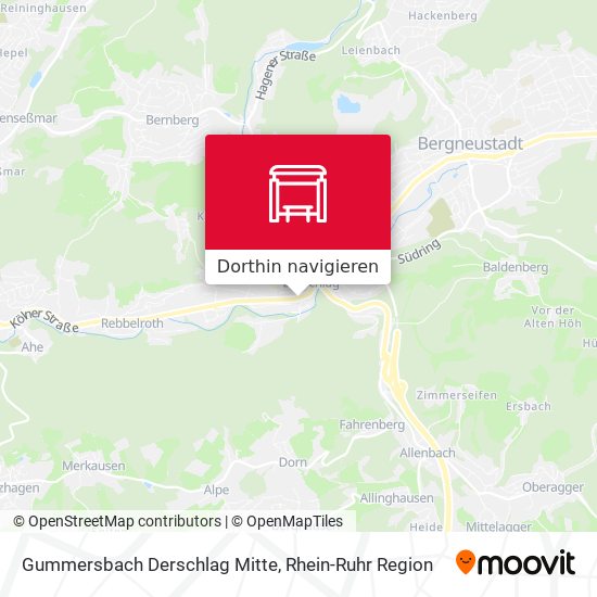 Gummersbach Derschlag Mitte Karte