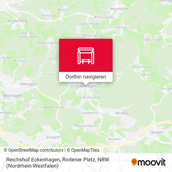 Reichshof Eckenhagen, Rodener Platz Karte